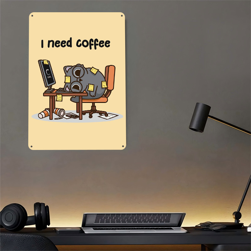 I Need Coffee 3D Texture Metal - Gaming Accessories That You Need recension och pris