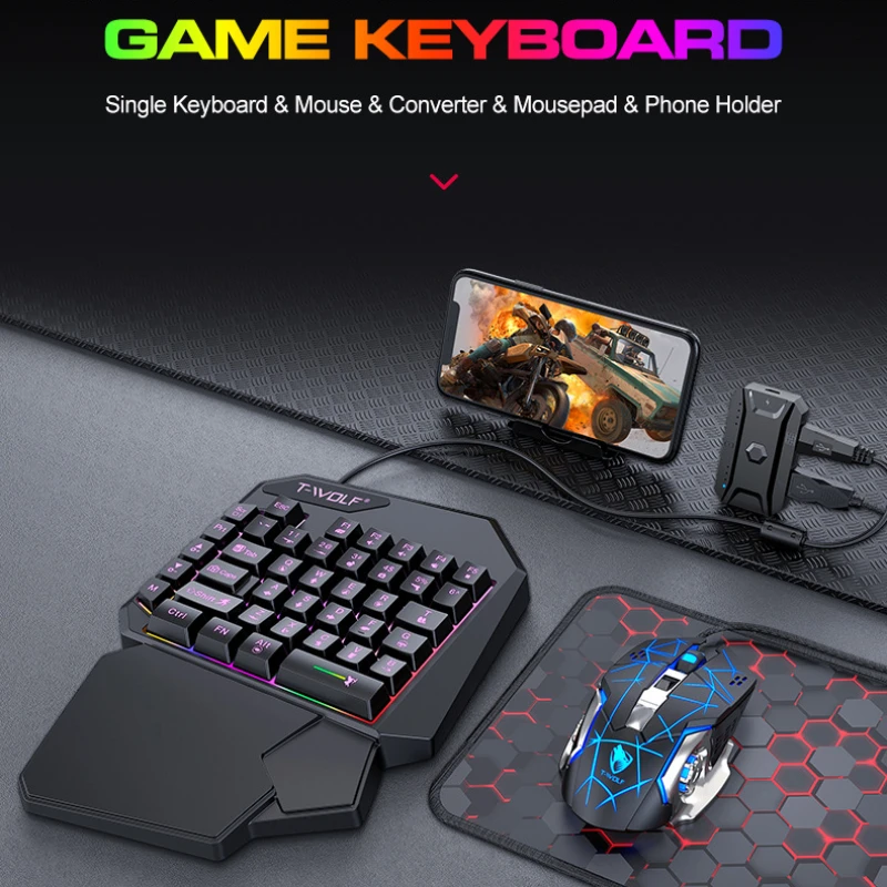 T-WOLF TF900 One Handed Keyboa - Gaming Accessories Mobile recension och pris