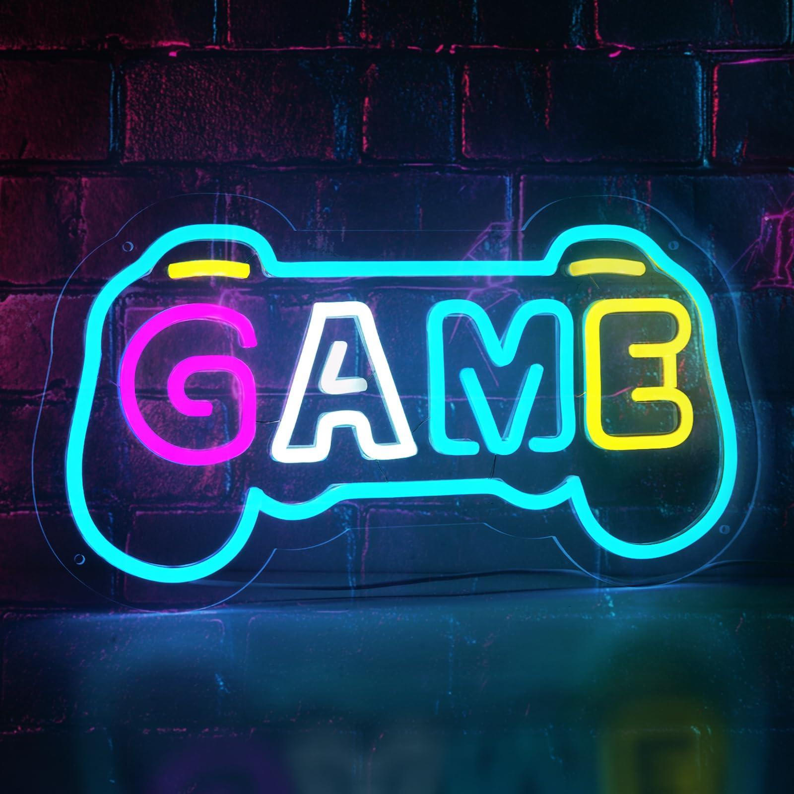 Game Neon Sign for Gamer Room  - Gaming Accessories Boys recension och pris