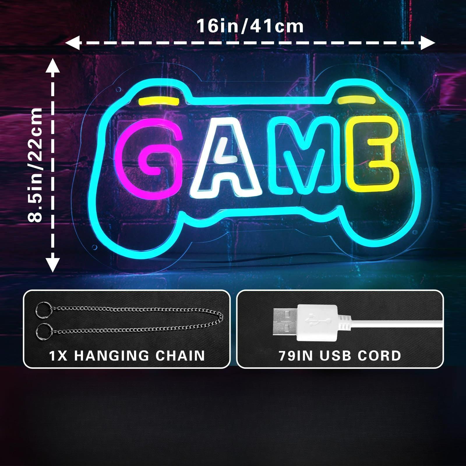 Game Neon Sign for Gamer Room  - Gaming Accessories Boys recension och pris