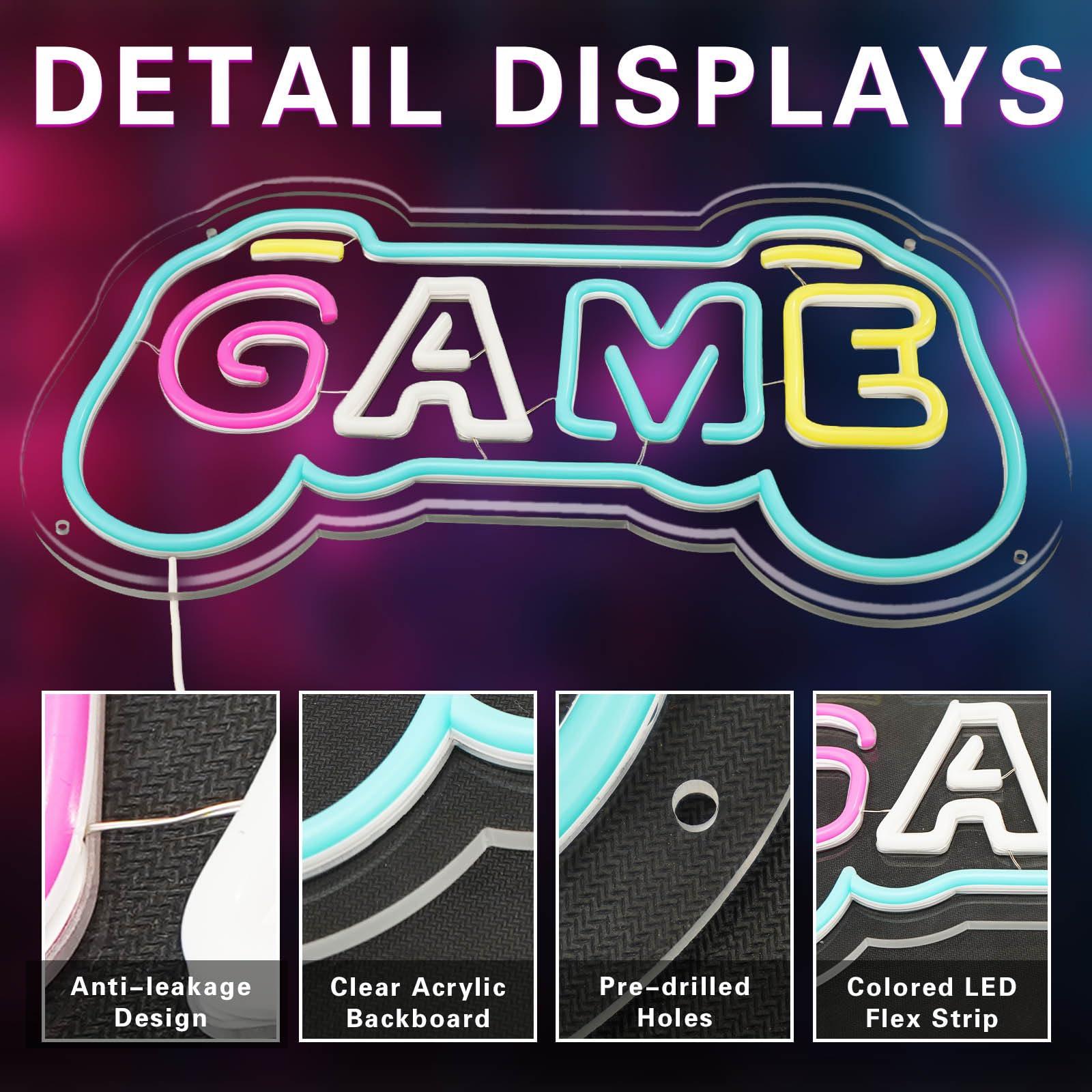 Game Neon Sign for Gamer Room  - Gaming Accessories Boys recension och pris