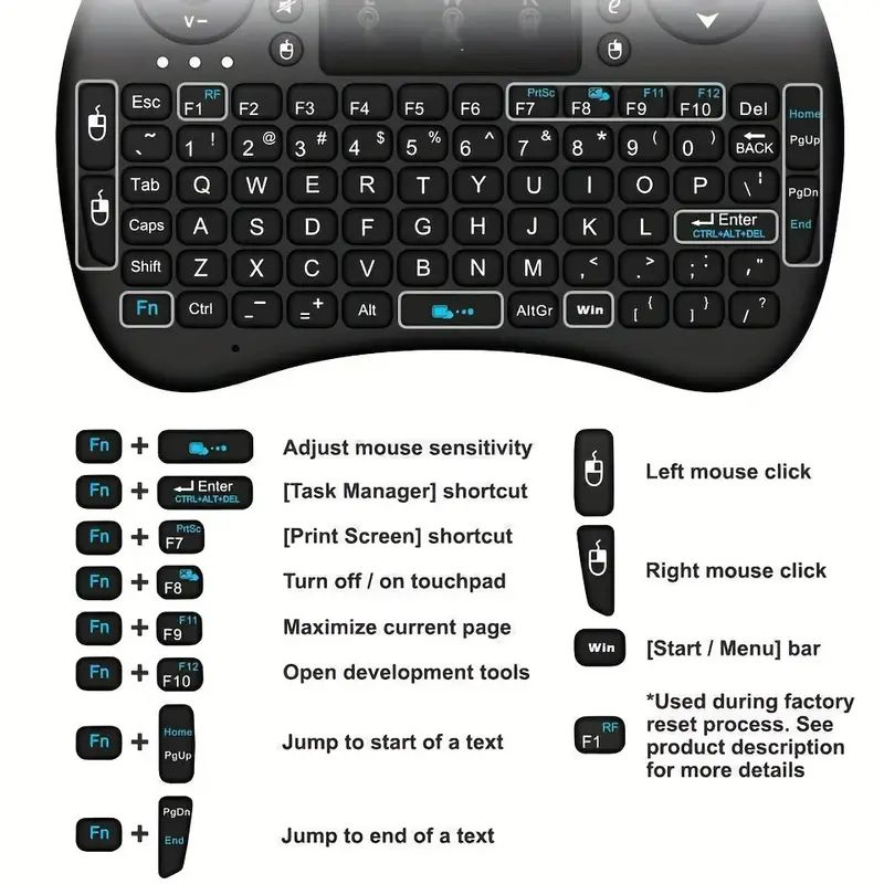 Mini Wireless Keyboard 2.4GHz  - Gaming Accessories For Laptop recension och pris